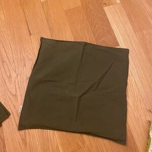 Green Linen Pillow Cover Set